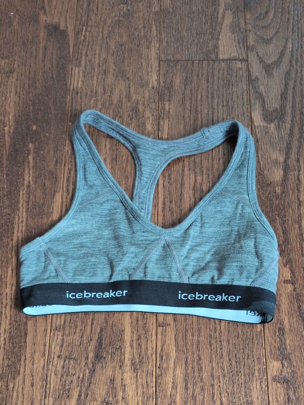 Icebreaker Women's Grey Wool Sportsbra Small